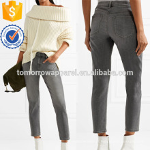 Sadey Cropped Slim Boyfrien Jeans Fabricação Atacado Moda Feminina Vestuário (TA3061P)